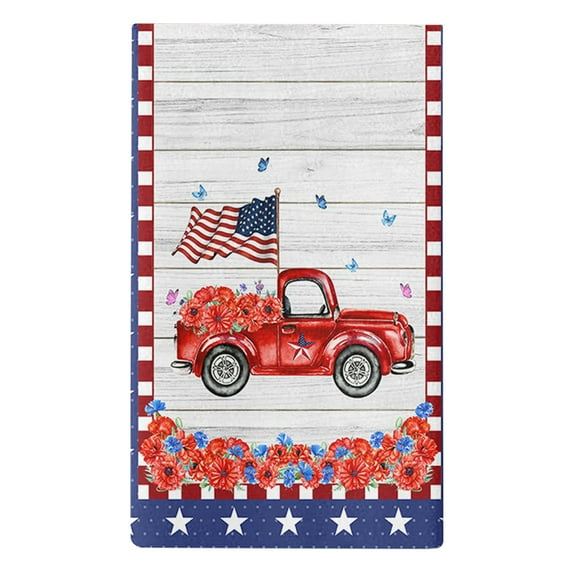 TNOBHG Kitchen Towel Kitchen Dishcloth Cleaning Rag Ultra Absorbent Quick Dry Independence Day Themed Kitchen Scouring Pad Cleaning Towel Kitchen Dish Cloth
