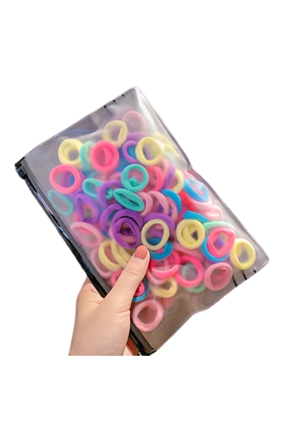 Lightweight Hair Ties 100pcs Colorful Hair Ties Gentle Towel Ring Material Elastic Bands for Styling Lightweight Versatile Hair Accessories