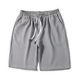 thumbnail image 1 of TNOBHG Men Athletic Shorts Men's Athletic Shorts Knee-length Quick-dry Breathable Workout Shorts with Elastic Waist Drawstring Perfect for Gym Sports Beach, 1 of 8