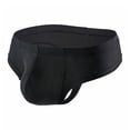 thumbnail image 1 of TNOBHG Men Thong Underwear Men Summer Thong Low-rise Ice Silk Ribbed Briefs Solid Color High Elasticity Underwear Smooth Lines Underpants Men Thong, 1 of 8