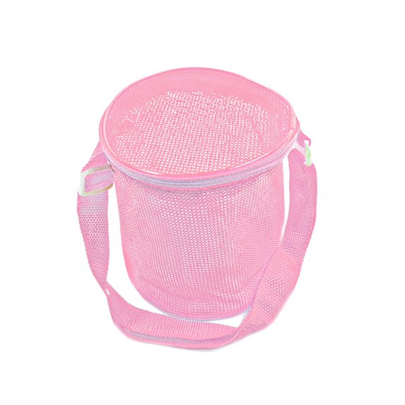 TNOBHG Mesh Storage Bag Beach Children Toy Storage Mesh Bag Foldable Adjustable Strap Capacity Tote Bag for Seashells Sunglasses Snacks for Beach