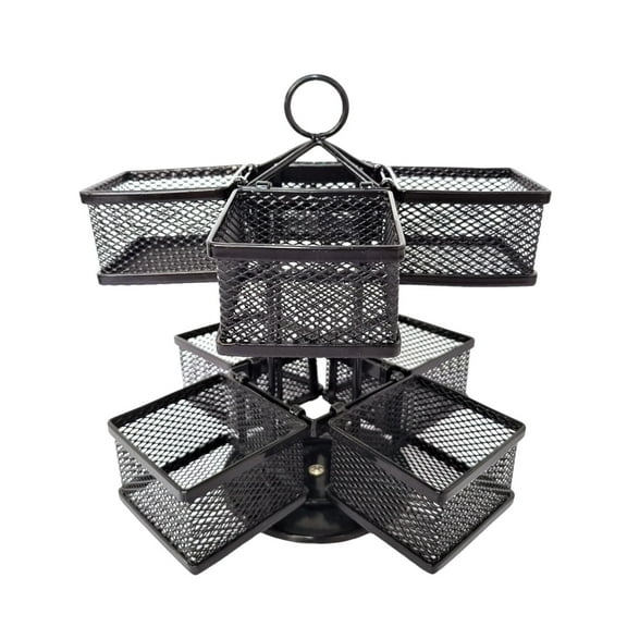 TNOBHG Metal Tea Bag Rack Tea Bag Organizer 2 Tier Metal Tea Bag Storage Holder with 8 Compartments Rotating Tea Bag Caddy for Kitchen Counter Up to 96 Tea