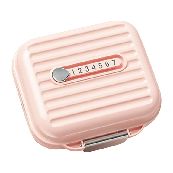 TNOBHG Organizer Box Compact Weekly Box with 7 Compartments Lock Design Weekly Case