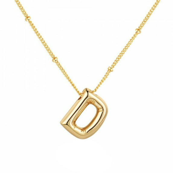TNOBHG Pendant Women Necklace Smooth Balloon Letter Pendant Decor Adjustable Length Solid Color Exquisite Stainless Choker Necklace Neck Decoration Jewelry