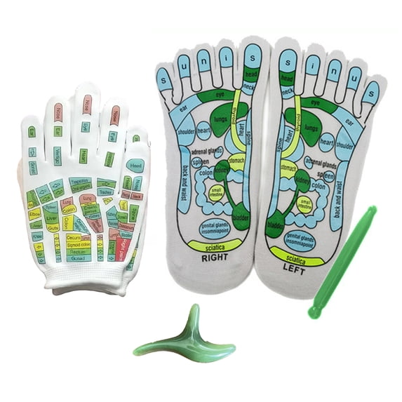 TNOBHG Pressure Point Socks Gloves Set Acupressure Socks Gloves Tool Set Foot Massage Socks for Foot Pain Relief Comfortable Design Relieve Fatigue for Loved
