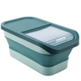 thumbnail image 1 of TNOBHG Rice Box Foldable Transparent Rice Storage Box with Sliding Lid Measuring Cup Capacity Dry Food Container for Cereal Beads Powder Rice Storage, 1 of 8