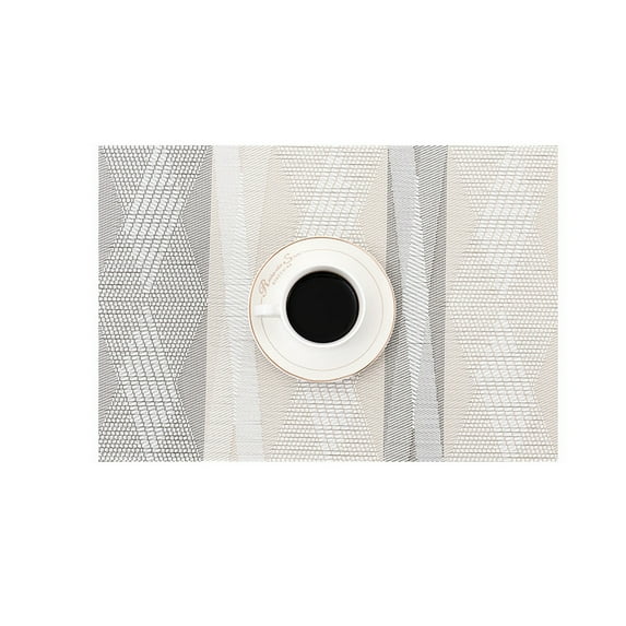 TNOBHG Scratch-resistant Placemat Dining Table Placemat Heat-resistant Table Mat Scratch-resistant Geometric Pattern Pvc Placemat