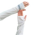 thumbnail image 1 of TNOBHG Summer Arm Sleeves Ice Anti-sunburn Sleeve Ultraviolet Ray Protection Quick-drying Breathable Fabric Loose Fit Unisex Arm Cover for Outdoor for Sun, 1 of 8