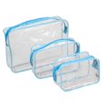 thumbnail image 1 of TNOBHG Transparent Cosmetic Travel Bags 3 Pcs/set Transparent Cosmetic Bag Set Waterproof Portable Stylish Makeup Organizer Clear Makeup Bag Set, 1 of 8