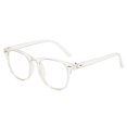 thumbnail image 1 of TNOBHG Transparent Full-frame Glasses Blue Light Blocking Glasses Unisex View Strong Hinge Smooth Transparent with Brim Eye Protection Bluelight Glasses, 1 of 8
