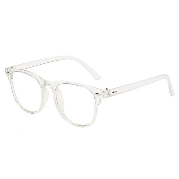 TNOBHG Transparent Full-frame Glasses Blue Light Blocking Glasses Unisex View Strong Hinge Smooth Transparent with Brim Eye Protection Bluelight Glasses