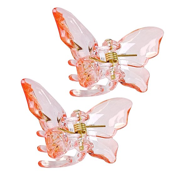 TNOBHG Unique Hair Clips 2pcs Girls Hair Claw Transparent Butterflies Shape Hair Pin Braided Hair Mini Hairpin Mini Braiding Clip Headwear Hair Accessories