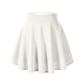 thumbnail image 1 of TNOBHG Women High Waist Skirt Women Basic Skater Skirt High Waist Solid Color A-line Mini Skirt for Stylish Comfortable Streetwear, 1 of 8