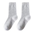 thumbnail image 1 of TNOBHG Women Solid Color Mid-calf Socks Women's Mid-calf Socks Breathable Elastic Sweat-absorbent Stockings for Fall Winter Vertical Stripe Design Women, 1 of 8