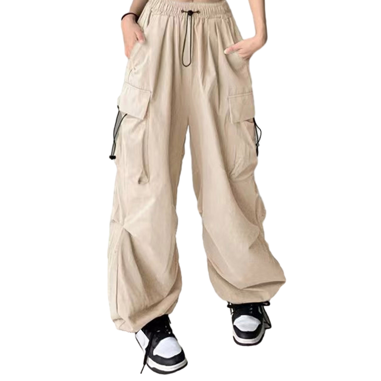 TNOBHG Women Wide-leg Pants Women Cargo Pants High Waist
