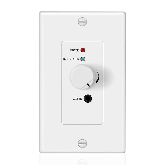 TNP Bluetooth Audio Receiver Wall Plate Mount with Subwoofer Output 120W BT 5.0 aptX Stereo Amplifier with 3.5 mm AUX Input, Volume Control Wireless Bluetooth Amplifier for Music & Speaker System