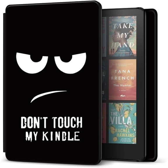 TNP Case for Kindle Paperwhite 12th Generation 2024 / Colorsoft Signature Edition - 7" PU Leather Protective Folio Cover Kids with Auto Sleep/Wake, Don't Touch