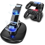 TNP PS4 Controller Charger - Dual Charging Station for PS 4 Controller Charger with LED Indicator and IC Protection