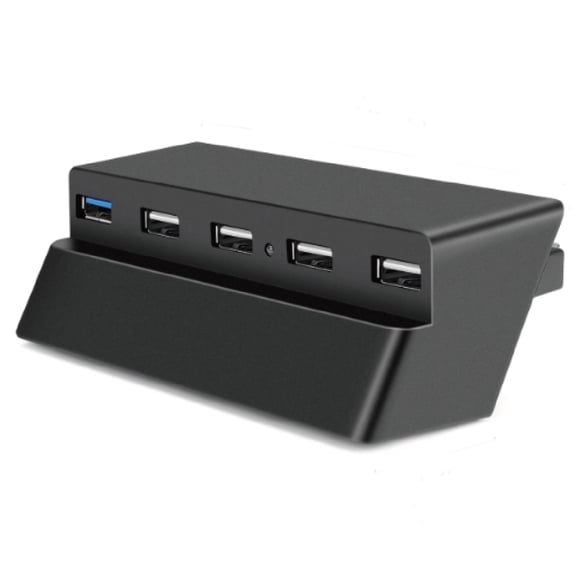 TNP Products 5 Port USB Hub for PS4 Slim Edition - USB 3.0 / 2.0 High Speed Adapter Accessories Expansion Hub Connector Splitter Expander for PlayStation 4 Slim Edition Gaming Console [PS4 Slim Edition]