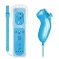 thumbnail image 1 of TNP Products Nunchuck Nunchuk Controller and Remote Built in Motion Plus Combo Set Bundle Light Blue Compatible for Nintendo Wii Console Game Lightweight with Silicone Case and Wrist Strap, 1 of 7