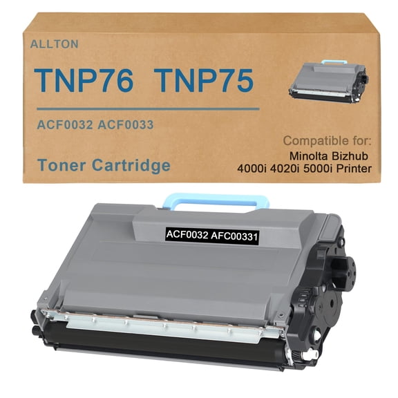 TNP76 TNP-76 Black Toner Cartridge TNP75 TNP-75 High Yield Toner ACF0032 AFC0033 toner Cartridge Compatible for Konica Minolta Bizhub 4000i 5000i Printer(1-Pack)