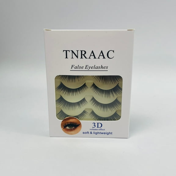 TNRAAC Black False Eyelashes 5 Pairs Reusable False Eyelashes