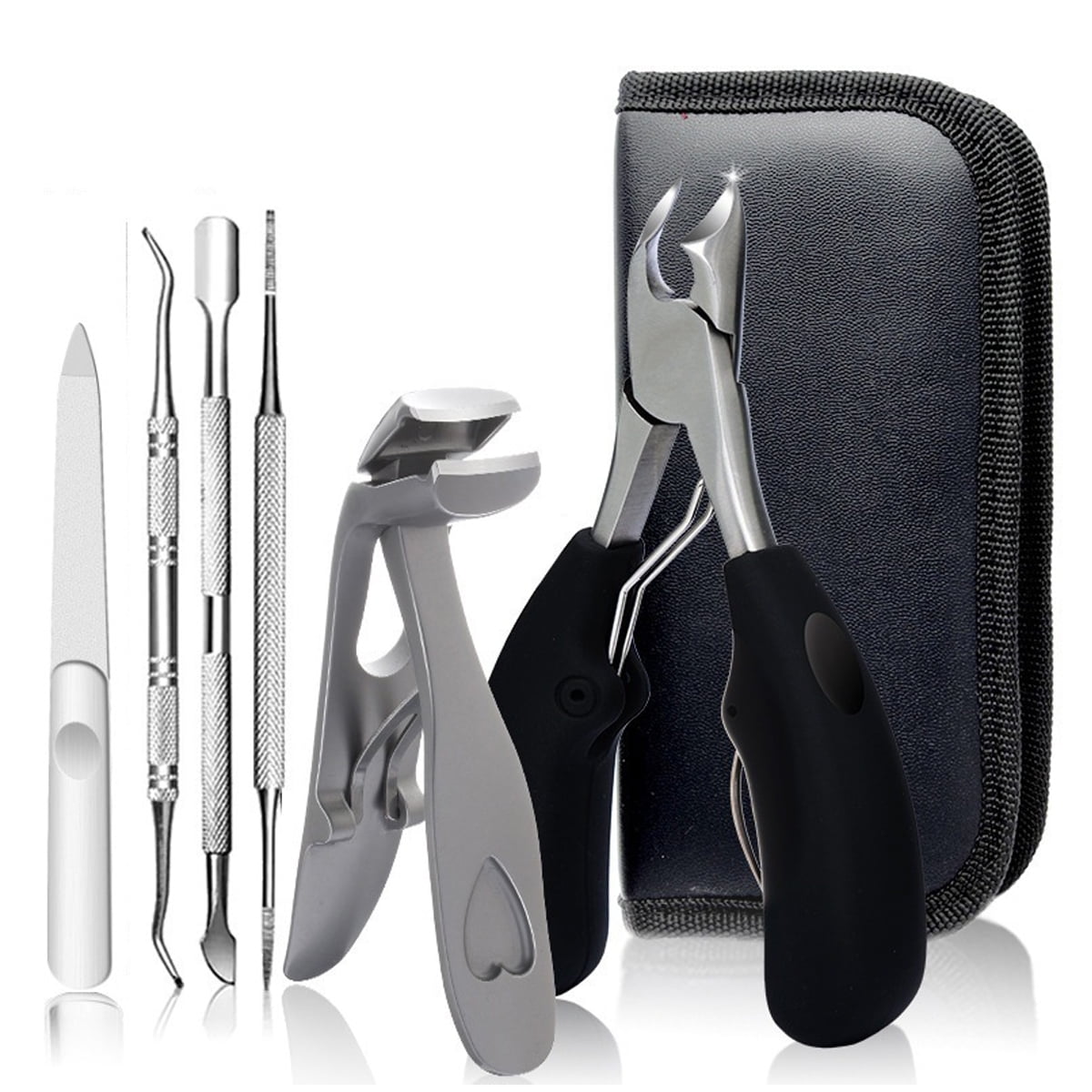 TNSAWRRYOE 6 Piece Stainless Steel Pedicure Set with Ingrown Toenail Pliers Making it Suitable for Both Home Use and Travel