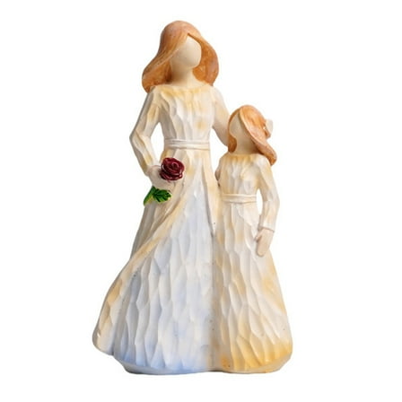 TNSAWRRYOE Family Resin Figurines Set,Mother Child Sculpture Home Decor,Parent-Kid Angel Statues for Gift