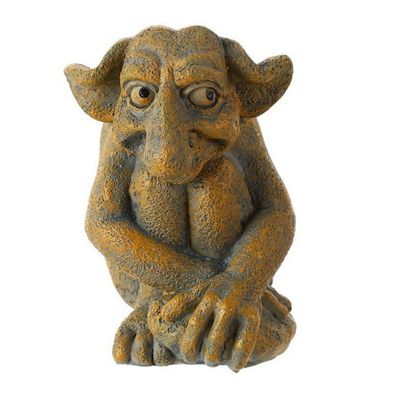 TNSAWRRYOE Gargoyle Statue,Unique Resin Fantasy Creature Figurine,3.25.14.5 Inch Art Decor for Garden/Desk,Gift for Fantasy Lovers & Home/Outdoor Decoration