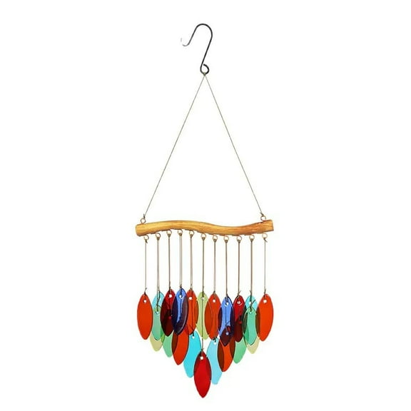 TNSAWRRYOE Handmade Blue Glass Fish Sea Wind Chimes-Ideal for Outdoor,Beach Party&Wedding Decor