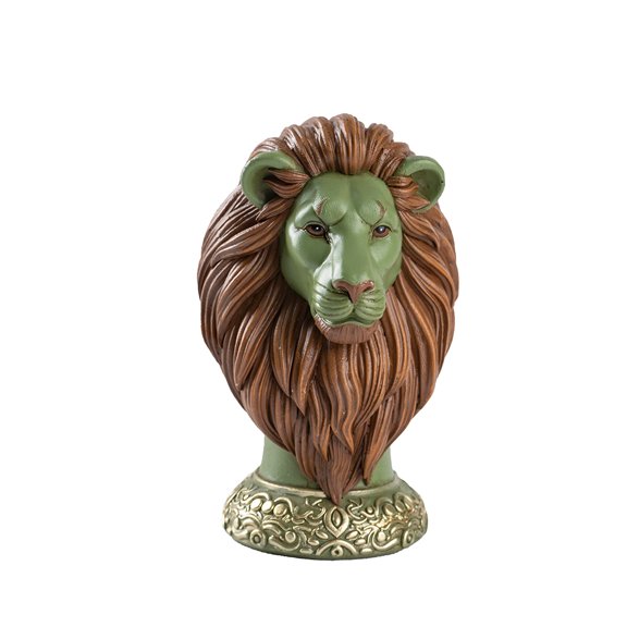 TNSAWRRYOE Lion Figurine Resin Lion Desktop,bookshelf Decor,Including Toilet-Reading Lion&Lion Head Bust,for Home Office&Funny Gift