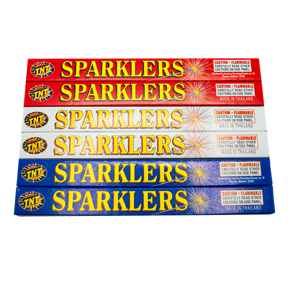 TNT Fireworks, 8in Gold Sparkler, Hand Held, Party, Holiday, Birthday