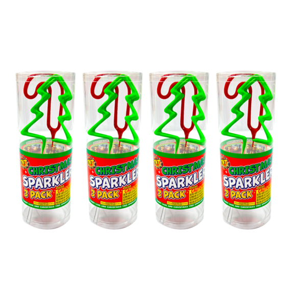 Christmas Sparklers, TNT Fireworks, 4 Value Packs, 15 total Christmas Shaped Sparklers