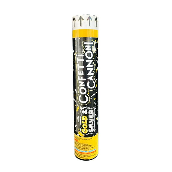 TNT Fireworks, Gold and Silver Confetti Cannons, 12 Pack