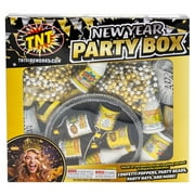 TNT Fireworks, New Year's Party Box, 3-Pack, Party Poppers and Hats, Gold and Silver, Novelty Box, Party Poppers, New Year's Party Items