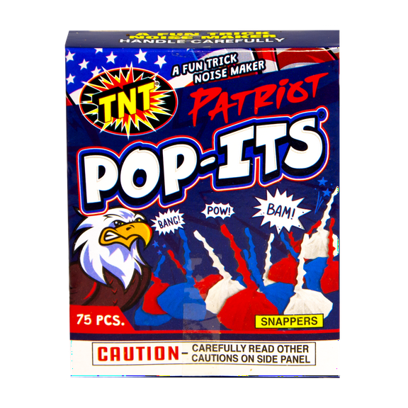 TNT Fireworks, Patriot Pop Its, Red White and Blue Snaps, 12 Boxes Per Order