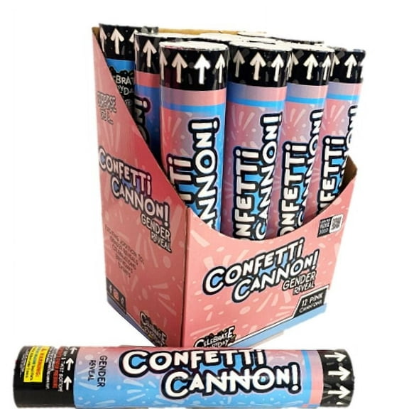 TNT Fireworks, Pink Confetti Cannon 12 Pack