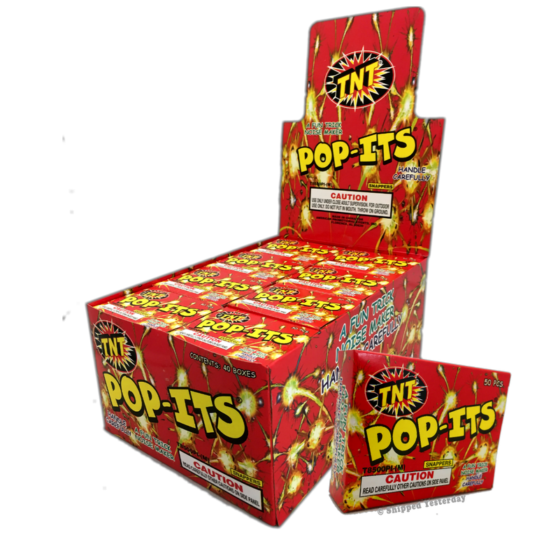 TNT Fireworks Pop-Its Party Snaps, 40 Boxes, 2,000 Snappers, Trick