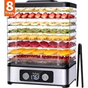TNTANTS Food Dehydrator, 8 Trays Electric Dehydrator with Adjustable 48H Timer & 95-176  Temperature Control, Dehydrator for Food and Jerky, Fruits, Veggies, Pet Treats
