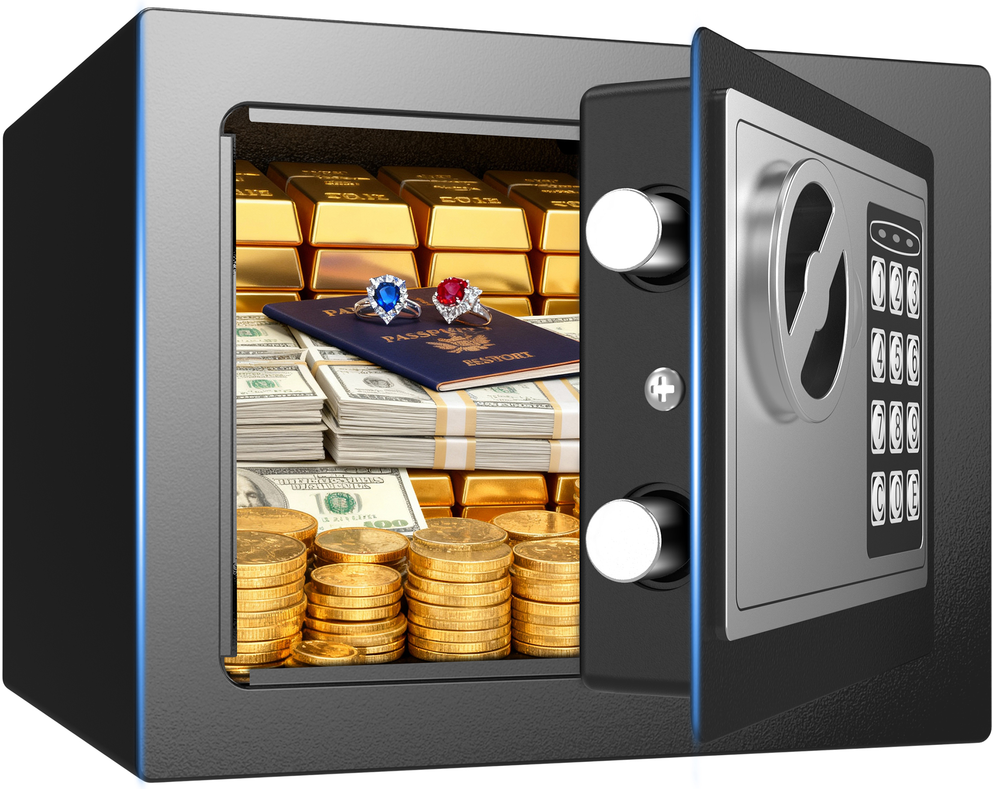 TNTANTS Electronic Digital Safe Box 0 25 Cubic Feet Home Security Box For Office Hotel Business Lock Box With Key Keypad For Cash Jewelry Black: Should You Buy It?
