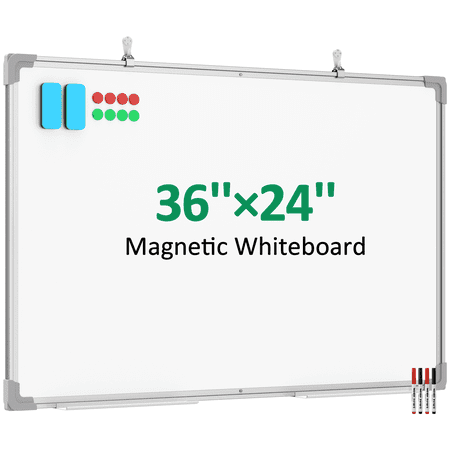 TNTANTS 36”x24” Magnetic Whiteboard – Smooth, Durable & Wall-Mounted