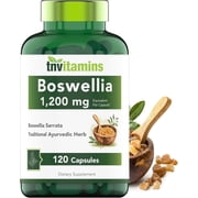 TNVitamins Boswellia Serrata Extract Capsules 1200 Mg Herbal Supplements with Standardized Boswellic Acids for Joint Mobility Support, 120 Count