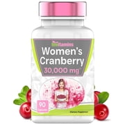 TNVitamins Cranberry Pills for Women Dietary Supplements with Urinary Tract Support Polyphenols Antioxidant Formula Non-GMO, 30000 mg, 90 Capsules