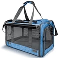 thumbnail image 1 of TNYXORIX Cat Carrier Pet Carrier for Small Medium Large Cats Dogs Rabbits Puppies up to 25 Lbs,TSA Airline Approved Dog Carrier Soft Sided,Collapsible Travel Puppy Carrier - Navy, 1 of 10