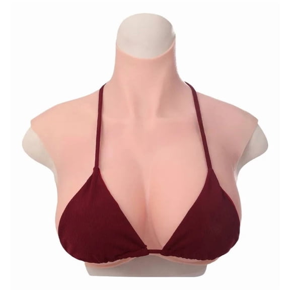 TNovimorph Silicone Breast Form XXL Large Cup Design Soft Lightweight Flexible with Silicone Gel or Cotton Filling for Costume Styling