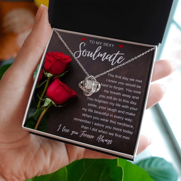 TO MY SEXY SOULMATE Love Knot Necklace Soulmate necklace, Soulmate gift, Anniversary gift, Gift for soulmate Wife necklace