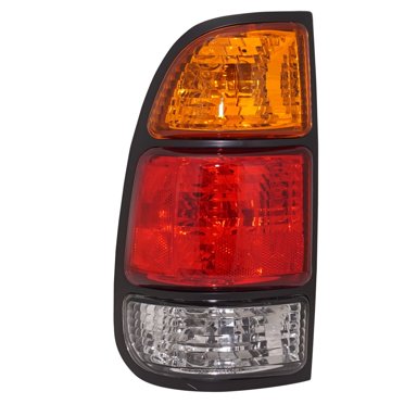 Pair Tail Light Assembly For Toyota Tundra 2000-2006 – Left & Right, Halogen, With Bulbs (Black Housing, Red/Amber/Clear Lens)