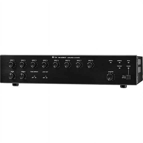 TOA A-912MK2 Amplifier, 120 W RMS, 8 Channel, Black