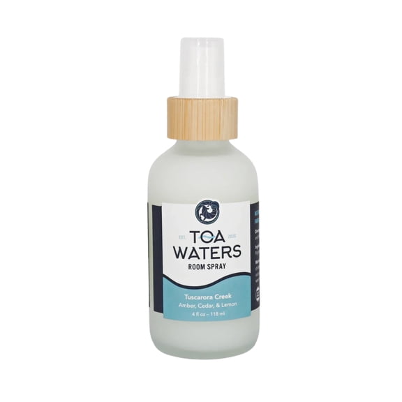 TOA Waters Tuscarora Creek Room Spray, Amber Cedar & Lemon 4 oz Bold Home & Fabric Freshener, Odor Neutralizer, Clean Ingredients