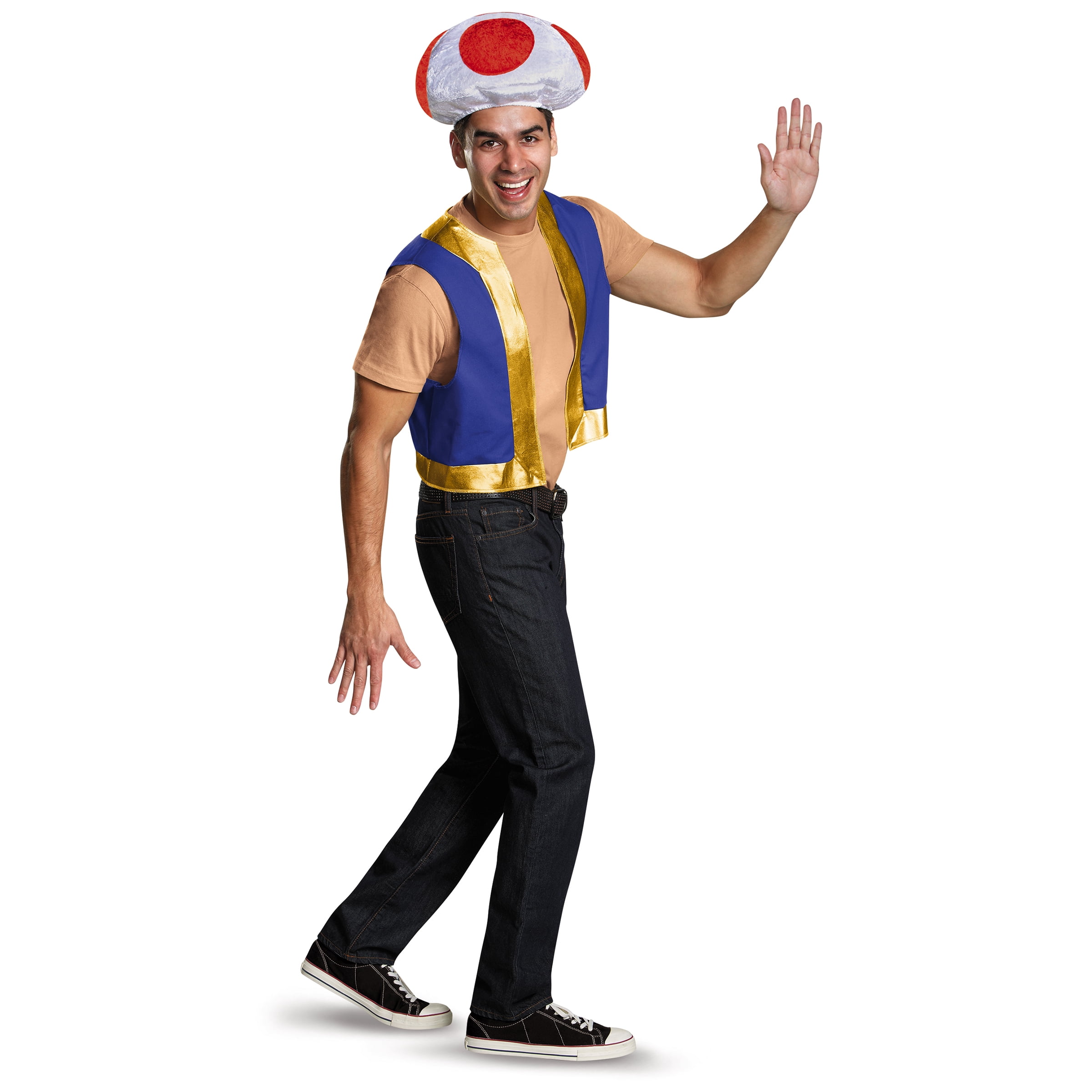 Nintendo Super Mario Bros. Toad Halloween Accessory Kit for Adults, by Disguise